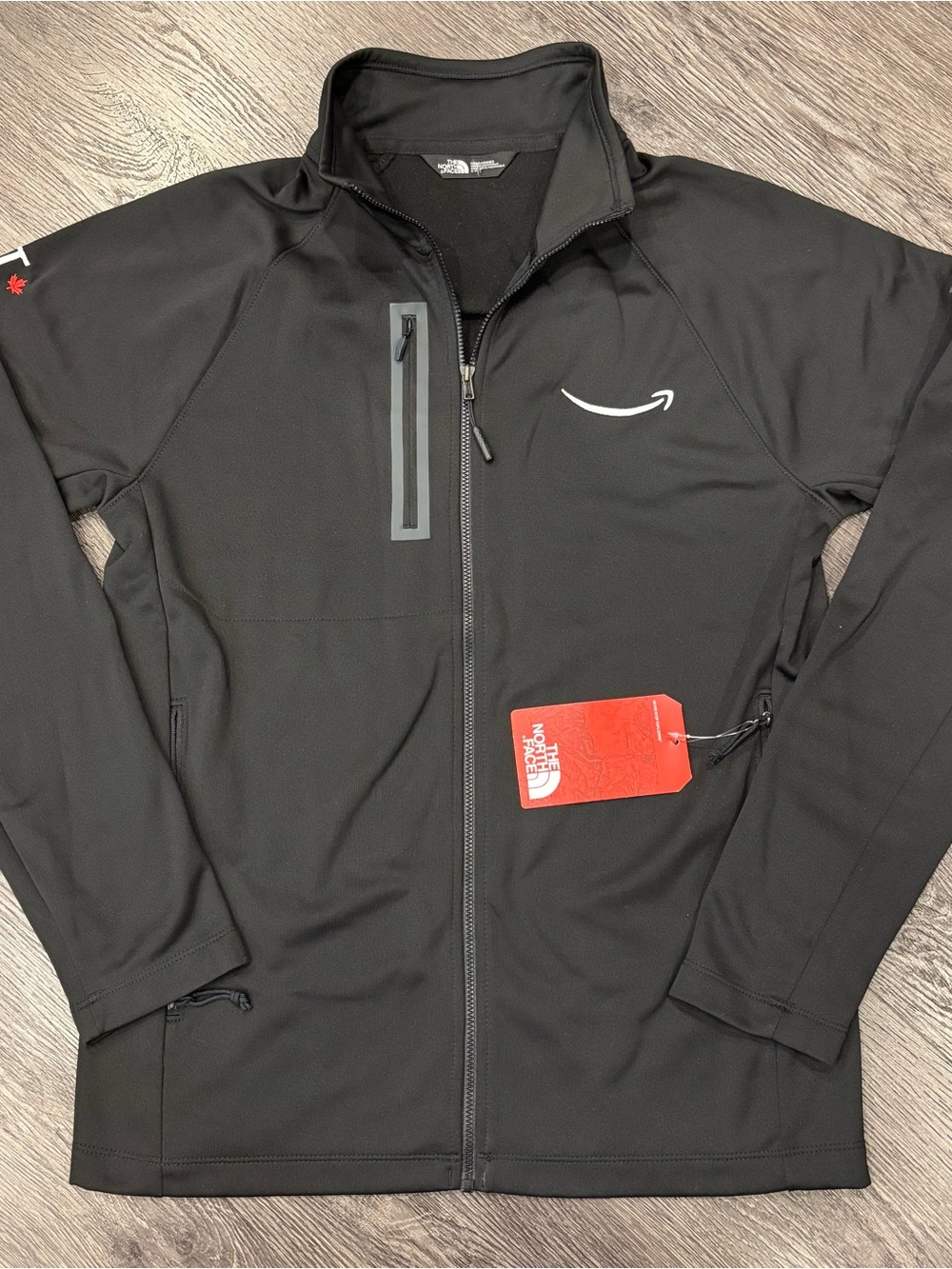 NWT The North Face Canyon Flats Jacket with Amazon Logo, Mens Small, Black